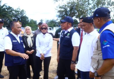 Jembatan Air Lawai B yang Roboh Kini Dibangun Kembali, Gubernur Turun Langsung