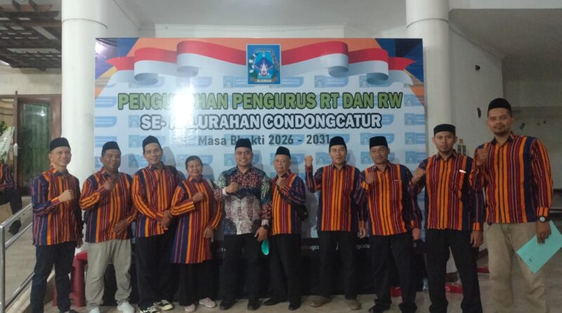 828 Pengurus RT/RW Resmi Dikukuhkan, Condongcatur Perkuat Pelayanan di Tingkat Warga