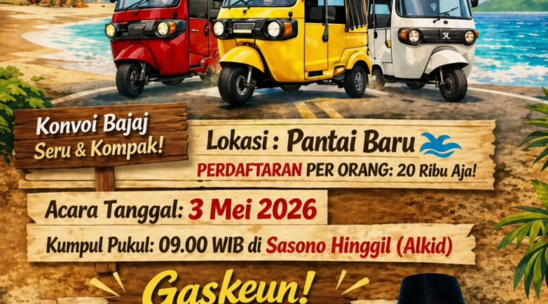 Bajaj Njeron Beteng Bangun Kekompakan Lewat Gathering Keluarga di Pantai