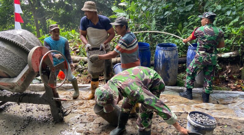 Kodim 0707/Wonosobo Kebut Pembangunan Jalan, Akses Desa Grugu Segera Meningkat