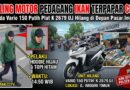 Pria Ber-Hoodie Hijau Terekam Gondol Motor Pedagang Ikan di Imogiri